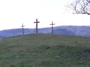 Supporting image for story: Christian crosses for service of reflection at Ratlinghope