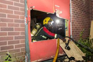 A fireman at the scene. Pic: West Midlands Fire Service (@westmidsfire)