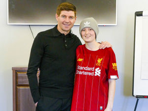 Supporting image for story: You'll Never Walk Alone: Shrewsbury cancer sufferer, 19, meets idol Steven Gerrard