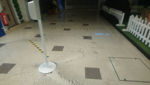 Stafford Market Broad Street entrance after flood