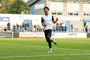 Former AFC Telford United striker Ricardo Dinanga now plays for Shrewsbury Town.