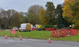 The roadworks getting underway