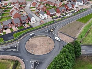 Supporting image for story: Emergency services called after car collides with 'road furniture' at Telford roundabout