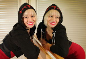 Kimberly Wyatt, during her visit to lead a dance class, at Haden Hill Leisure Centre, Cradley Heath