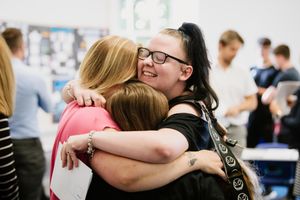 Sian Dessaur opens her results at Grove School and Sixth Form