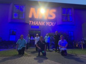 Supporting image for story: Telford hospital lit up in tribute to NHS workers 