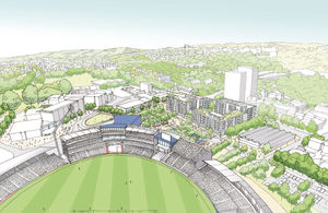 Artist's impression of the new development at Edgbaston