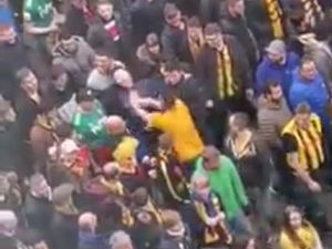 Supporting image for story: Shocking footage captures 'Wolves fan brawling with Watford supporters' at FA Cup semi-final