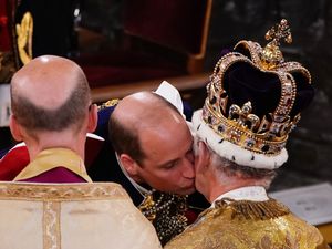 Supporting image for story: William shares touching moment with his father the King in Westminster Abbey