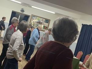 practising the dance routine