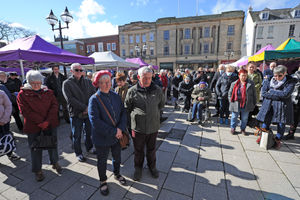 A minute's silence was held in Stafford to show solidarity with the people of Ukraine