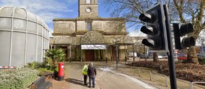 The grade II listed former St George's Church in Wolverhampton, previously home to Sainsbury's - part of the city centre site earmarked for redesign and redevelopment. Photo: Google Street View. Permission for use by all BBC newswire partners.