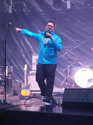 The Futureheads performing on Friday at Shrewsbury Castle (picture: Loopfest)