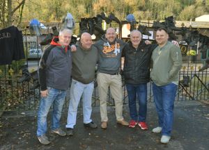 Men of Iron Gerald Jones, Alan Evans, Gary Hopkins, Glyn Baker and Darren Harris look to the future on the foundry's last day