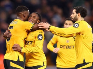 Marshall Munetsi scores (Photo by Jack Thomas - WWFC/Wolves via Getty Images)