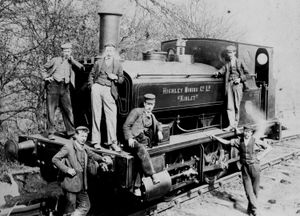 A photo of the Kinlet engine in the 1890s when it was delivered to the Highley Mining Company