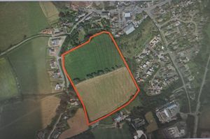 The site location of the proposed homes in Kington