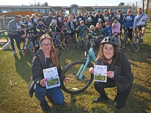 Rachel Stackhouse (front right) pictured with campaigners