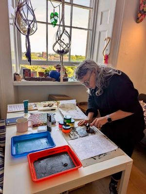 Josie of Josephine.b design will share her expertise in lino printing