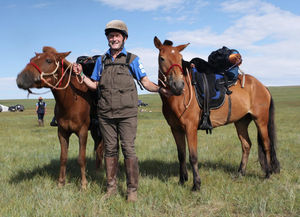 Mr Paterson raised money taking on a 1,000km ride across Mongolia
