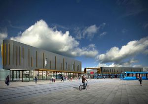 How the scene outside Wolverhampton railway station should look eventually