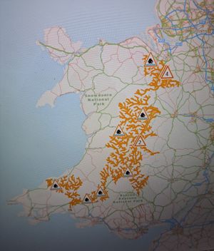 Five flood alerts have been issued in the Powys area as the snow recedes and meltwater makes its way into rivers