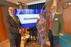 Express & Star Business Awards 2025 sponsors lunch at the Civic Halls, Wolverhampton. Left Mark Drew, Jan Jennings and Martyn Richardson