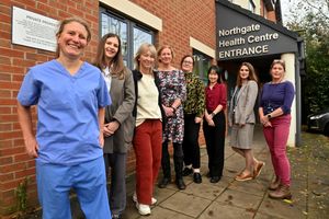 GP Jess Harvey; Maggie Kok (Clinical Pharmacist); Jo Weaver-Jackson (Care Co-Ordinator); Abi Lowe-Werrell (Social Prescriber); Nour Morjan (Clinical Pharmacist); Abby Peat (Dietician); Megan Chowns (Physician Associate) and Emma (Assistant Practice Manager)