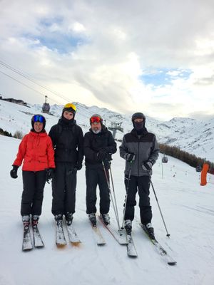 The Derry family, Left to right Sarah, Piers, Stephen and Rubens