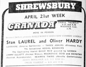 Stan and Ollie topped the bill.