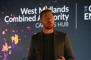 Cllr Chris Burden - Wolverhampton Council’s cabinet member for city development, jobs and skills - speaking at the annual business breakfast event