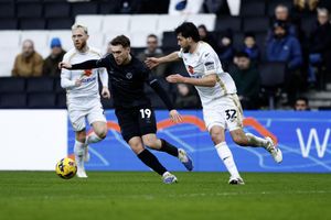 Iwan Morgan for Shrewsbury Town vs MK Dons
