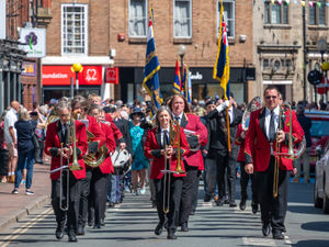 Porthywaen Silver Band led the Procession