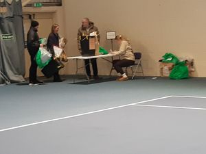 Ballot boxes arriving for the count at Telford Tennis Centre. Picture: LDRS
