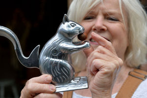 Jackie Harrison with her favourite nut cracker.