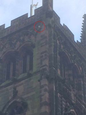 The tower at St Peter's Church