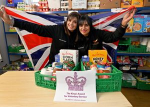 Nicki Kainth with Alvina Ali from Secret Angels in Wolverhampton.