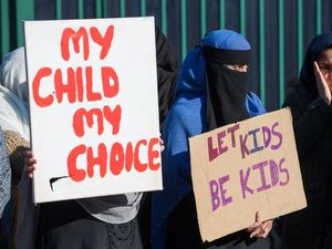 Supporting image for story: Protesters against school LGBT lessons vow to continue action