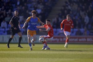 Tommy McDermott of Shrewsbury Town during the game between Shrewsbury Town and Crewe Alexandra