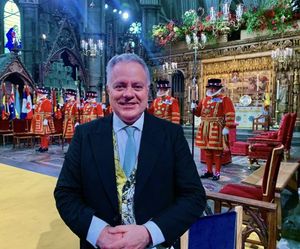 Simon Baynes MP in Westminster Abbey