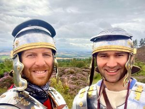 Supporting image for story: Man to walk Hadrian’s Wall dressed in Roman regalia in memory of late father