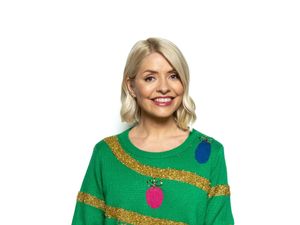 Supporting image for story: Holly Willoughby among celebs donning second-hand wear for Christmas Jumper Day