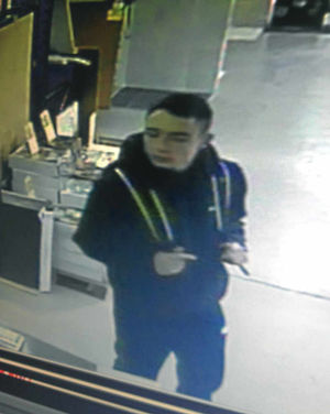 A CCTV image from the shop