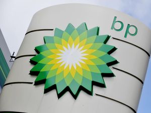 BP petrol station sign