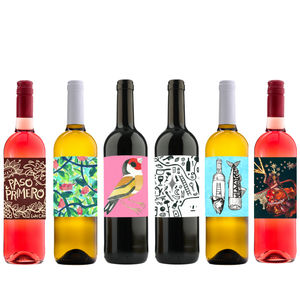 The flight of wines with original artwork from local Shropshire artists. 