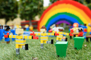Wolverhampton's three binmen have been created in Lego at the attraction. Photo: Hordle/INhouse