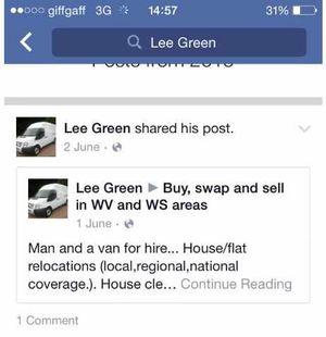 Lee Green used Facebook to promote his services