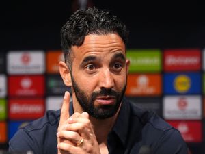 Manchester United manager Ruben Amorim during a press conference