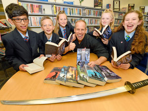 Supporting image for story: Best-selling writer visits school
