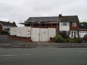 Work carried out to build a huge new home on Sandringham Avenue without planning permission. Photo: Walsall Council